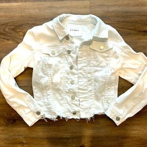 BlankNYC Girls White Denim Jacket
